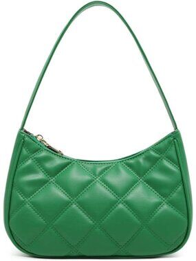 Women Green B Shoulder Tote Bag Cute Hobo Mini Clutch Zipper Bag